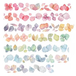 Fairy Ball Floral Roll 12 | One Loop Sample or Roll Washi Tape | Flower Stickers, Junk Journal Supplies, Planner Sticker, Scrapbooking