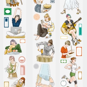 New Loidesign Electrify | One Loop Sample or Roll PET Tape | People Stickers, Junk Journal Supplies, Planner Sticker, Scrapbooking, Collage