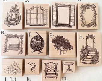 JP Slow Living Series Rubber Stamps - Slow Living | Wooden Rubber Stamps | Junk Journal Supplies, Planner Supplies, Art Journal Supplies