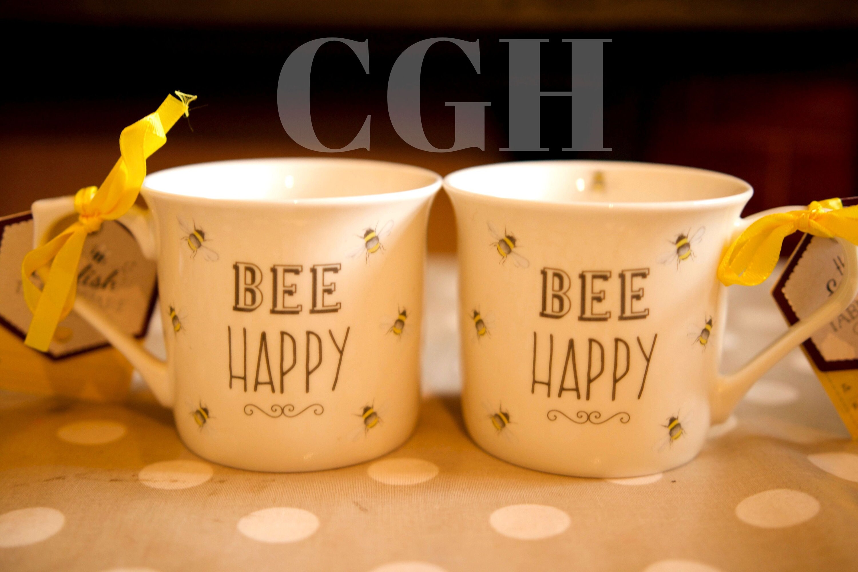English Tableware Company Bee Happy Cream Fine China Mug Etsy