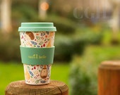 Forest Folk Bamboo Coffee Cup Travel Mug Reusable Cup Sass Belle