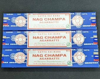 Nag Champa Incense Sticks, Satya Brand Incense Sticks, Nag Champa, Agarbatti, 15g per Box, Free Shipping Canada