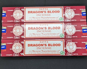 Dragons Blood Incense Sticks, Satya Incense, Eco-friendly High Quality Handrolled Incense, Free Shipping Canada