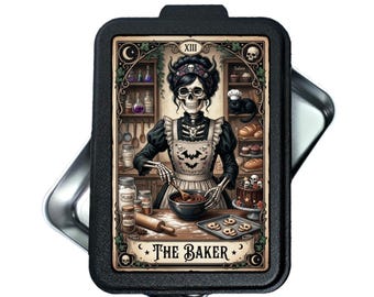 Gothic Tarot Cake Pan, Tarot The Baker, 9x13 Aluminum Bakeware (Powder Coated Lid)