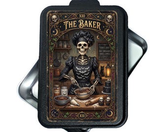 Gothic Tarot Cake Pan, Tarot The Baker, 9x13 Aluminum Bakeware (Powder Coated Lid)