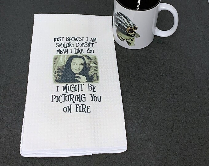 Funny Kitchen Towel, Dark Humor Kitchen Towel