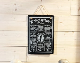 Witches Kitchen Sign, Slate sign, Witch Decor, Wiccan Decor, Witch sign, Wiccan Sign, Witches Kitchen Decor, Gothic Home Decor