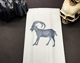 Kitchen towel, Flour sack, Gothic Decor, Wiccan Decor, Wiccan, Gothic kitchen, Wiccan kitchen, Halloween decor, Witch kitchen, Spooky Decor