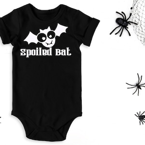 Spoiled Bat , Gothic Bodysuit, Goth Baby Clothes, Gothic Baby Shower Gift, Spoiled Bat Black Outfit