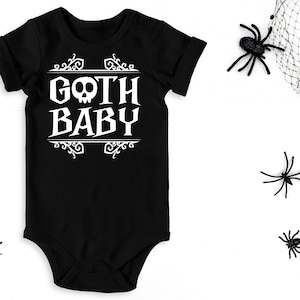 Goth Baby , Gothic Bodysuit, Goth Baby Clothes, Gothic Baby Shower Gift, Black Outfit for Baby