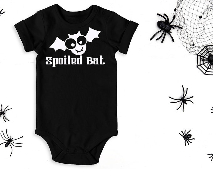 Spoiled Bat , Gothic Bodysuit, Goth Baby Clothes, Gothic Baby Shower Gift, Spoiled Bat Black Outfit
