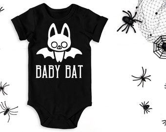 Baby Bat Onesie, Gothic Bodysuit, Goth Baby Clothes, Gothic Baby Shower Gift, Baby Bat Black Outfit