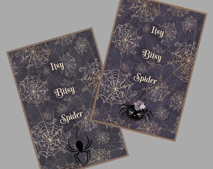 Itsy Bitsy Spider Print, Nursery Decor, Gothic Print, Nursery Wall Print, Artwork for Nursery, Gothic Artwork, Gothic Baby Nursery