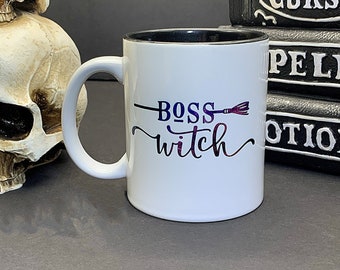 Boss Witch Mug, Wiccan Mug, Halloween Mug, Horror Mug, Gothic Mug, Spooky Mug, Witch Mug