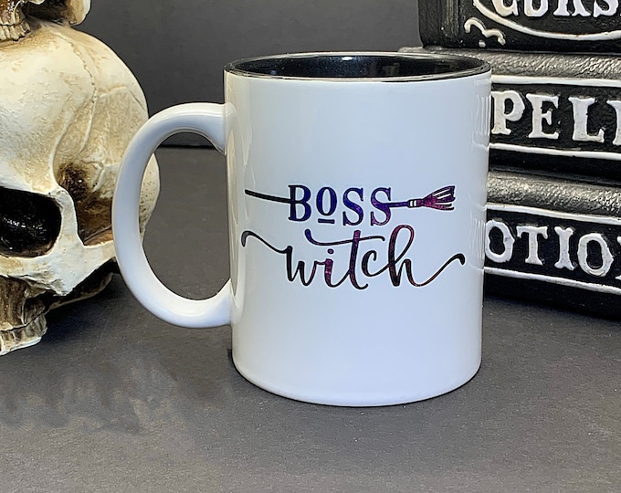 Boss Witch Mug, Wiccan Mug, Halloween Mug, Horror Mug, Gothic Mug, Spooky Mug, Witch Mug