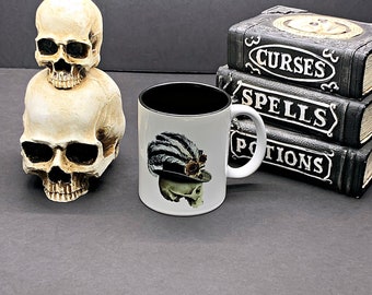 Skull Mug, Halloween Mug, Horror Mug, Gothic Mug, Spooky Mug, Skeleton Mug