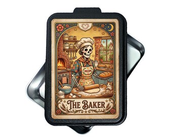 Gothic Mom Tarot Cake Pan, The Baker Mom 9x13 Aluminum Bakeware (Powder Coated Lid)