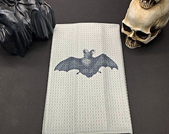 Kitchen towel, Flour sack, Gothic Decor, It's Frickin Bats! Wiccan, Gothic kitchen, Halloween decor, Witch kitchen, Spooky Decor