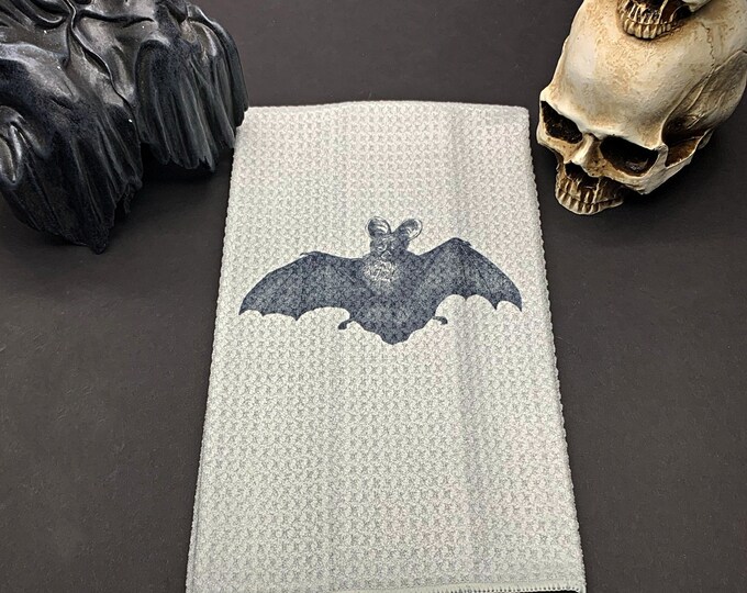 Kitchen towel, Flour sack, Gothic Decor, It's Frickin Bats! Wiccan, Gothic kitchen, Halloween decor, Witch kitchen, Spooky Decor