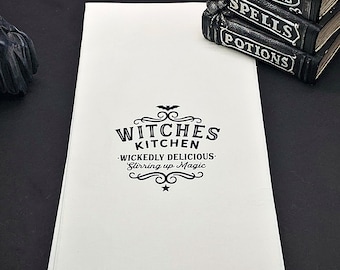 Witches Kitchen towel, Witch Tea Towel, Gothic Home Decor, Wiccan Decor, Halloween , Halloween Decor, Spooky Decor