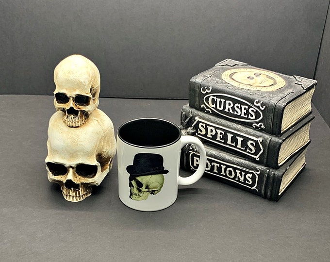 Skull Mug, Halloween Mug, Horror Mug, Gothic Mug, Spooky Mug, Skeleton Mug