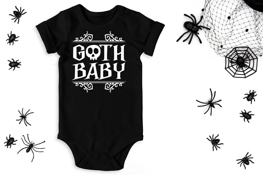 Goth Baby Onesie Gothic Bodysuit Goth Baby Clothes Gothic Etsy
