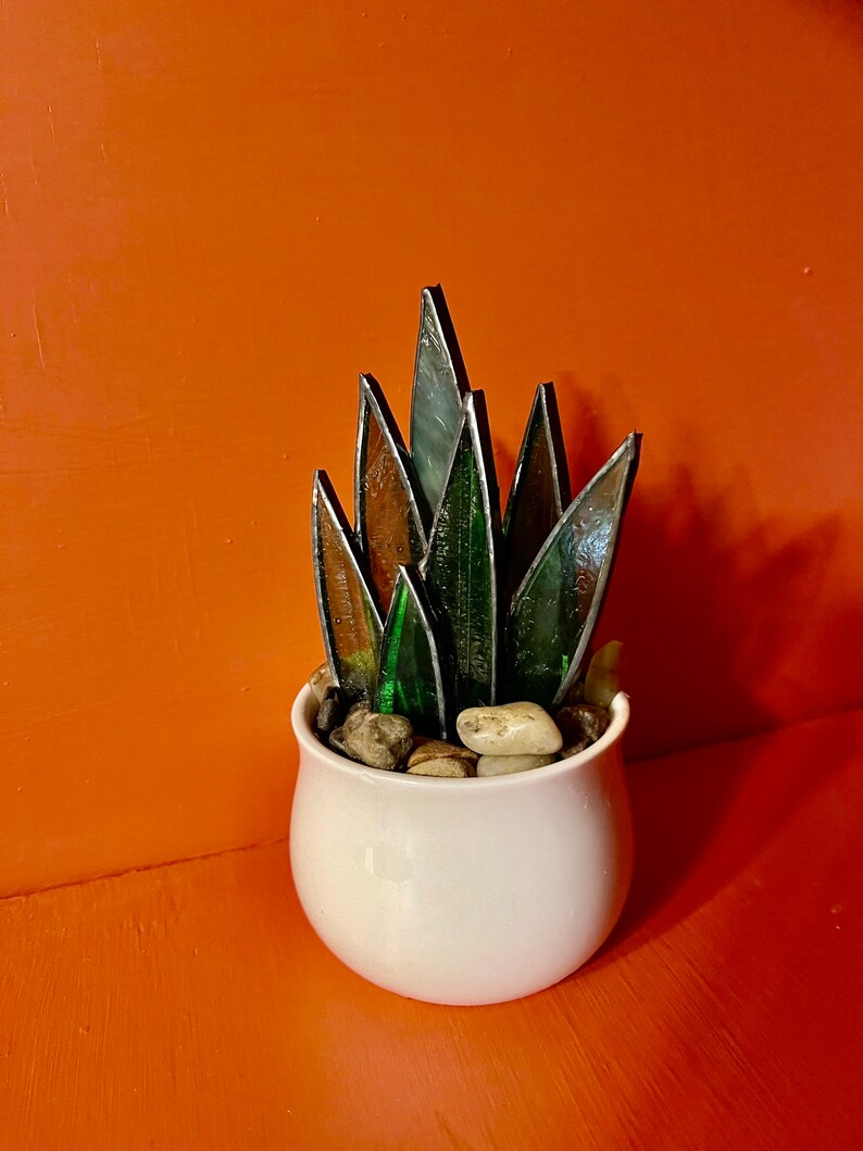 Mini Stained Glass Agave Plant image 3
