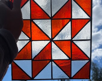 Fall Stained Glass Quilt Square