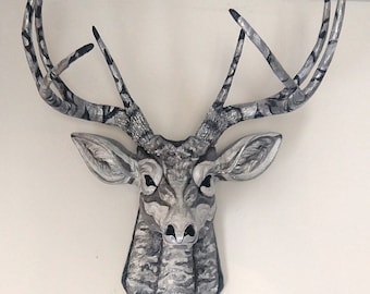 Deer head wall mount- Large life-like Wildlife art “Birch Buck”