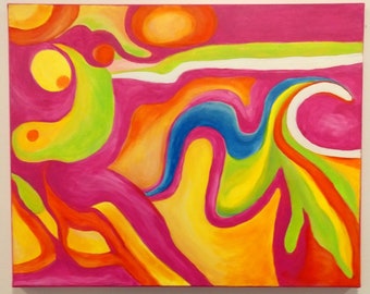 Abstract Painting- colorful Happiness