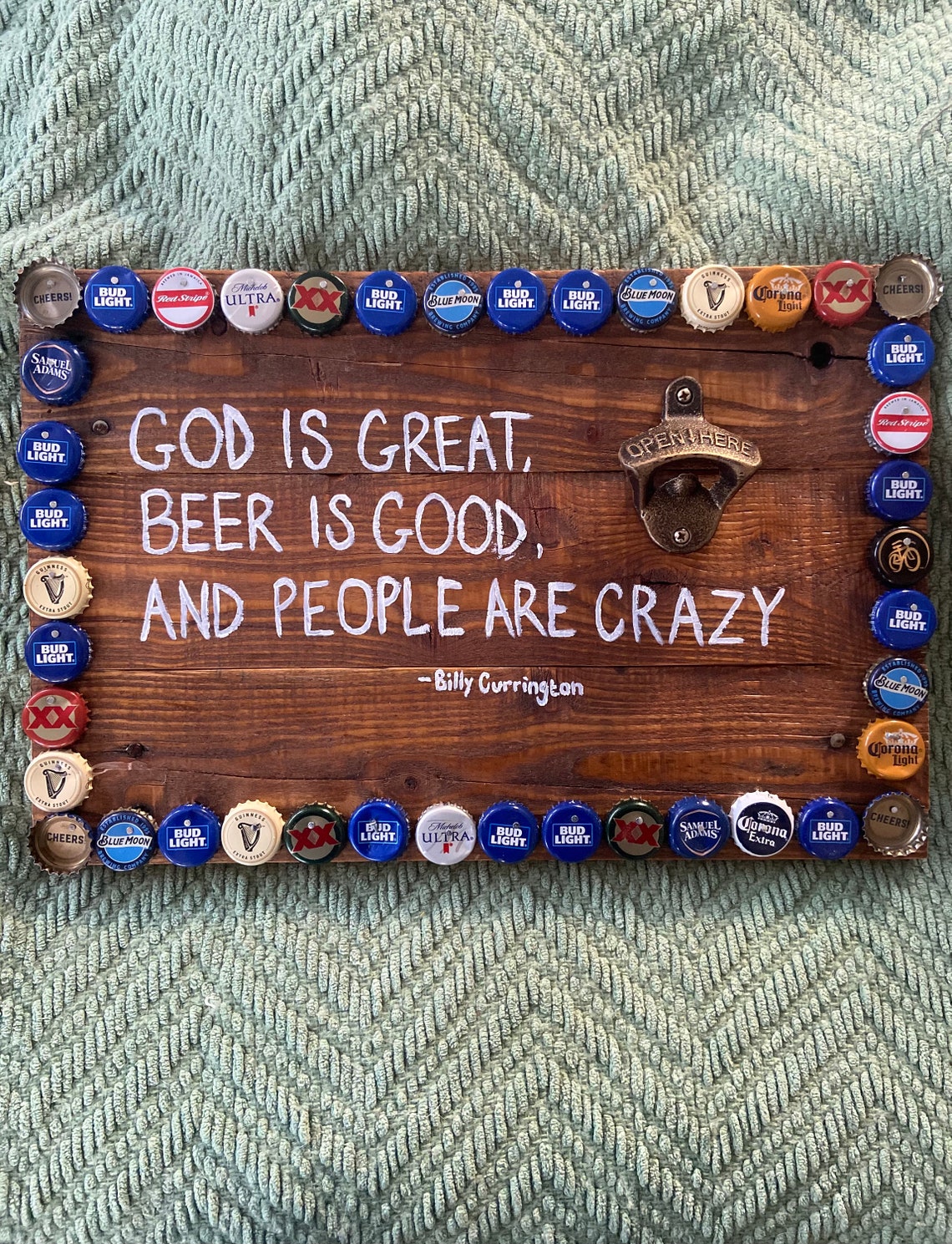 Wooden Bottle Cap Bar Sign Etsy