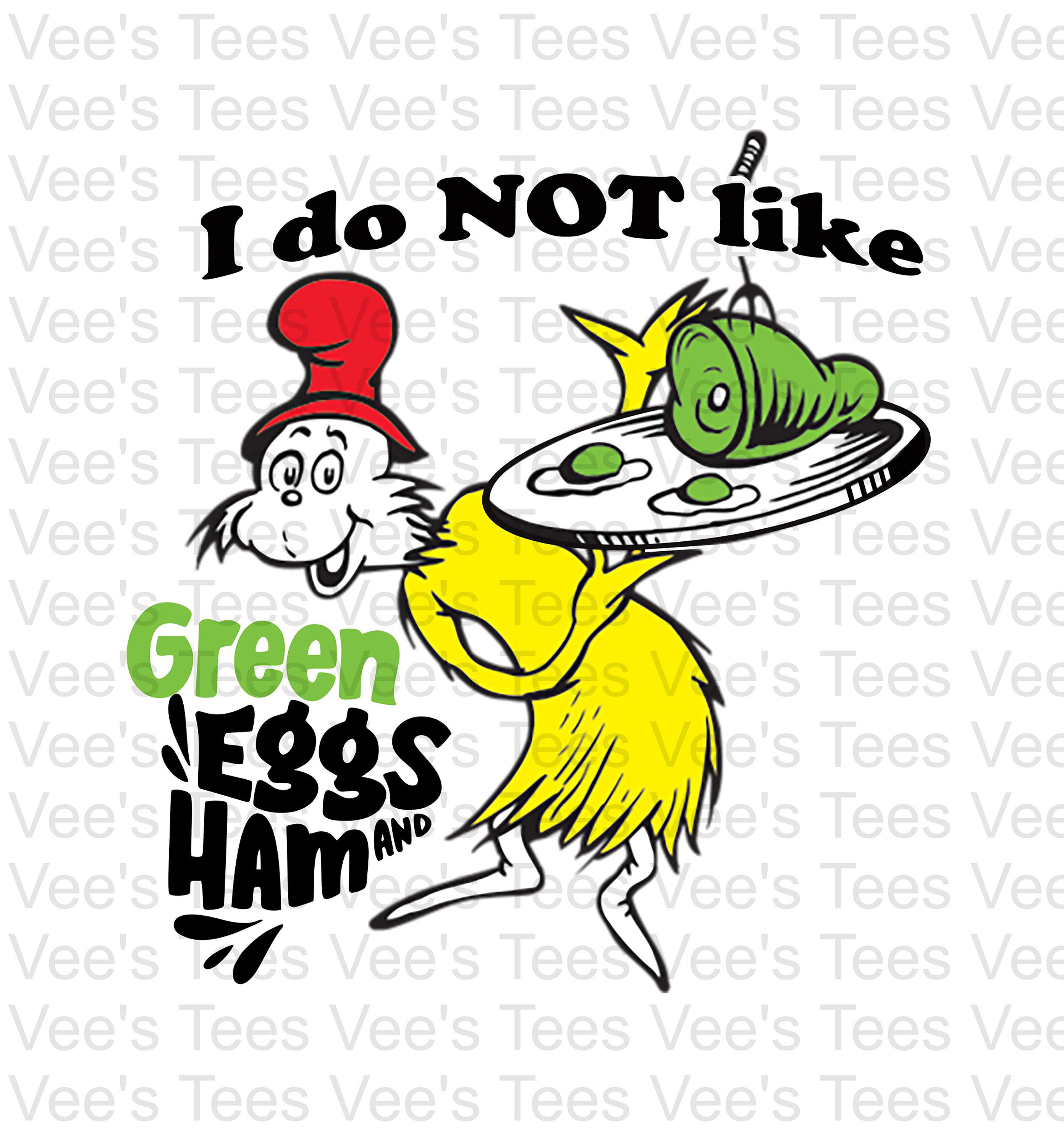 I Do Not Like Green Eggs and Ham PNG - Etsy