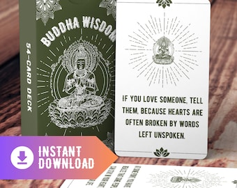 Buddha Wisdom Oracle Cards: Spiritual Guidance Deck (Digital Download)