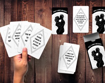 QCFQCF – Cartes Oracle Message D'amour – 54 Cartes Pour Débutants – Amour, Flamme Jumelle, âme Sœur