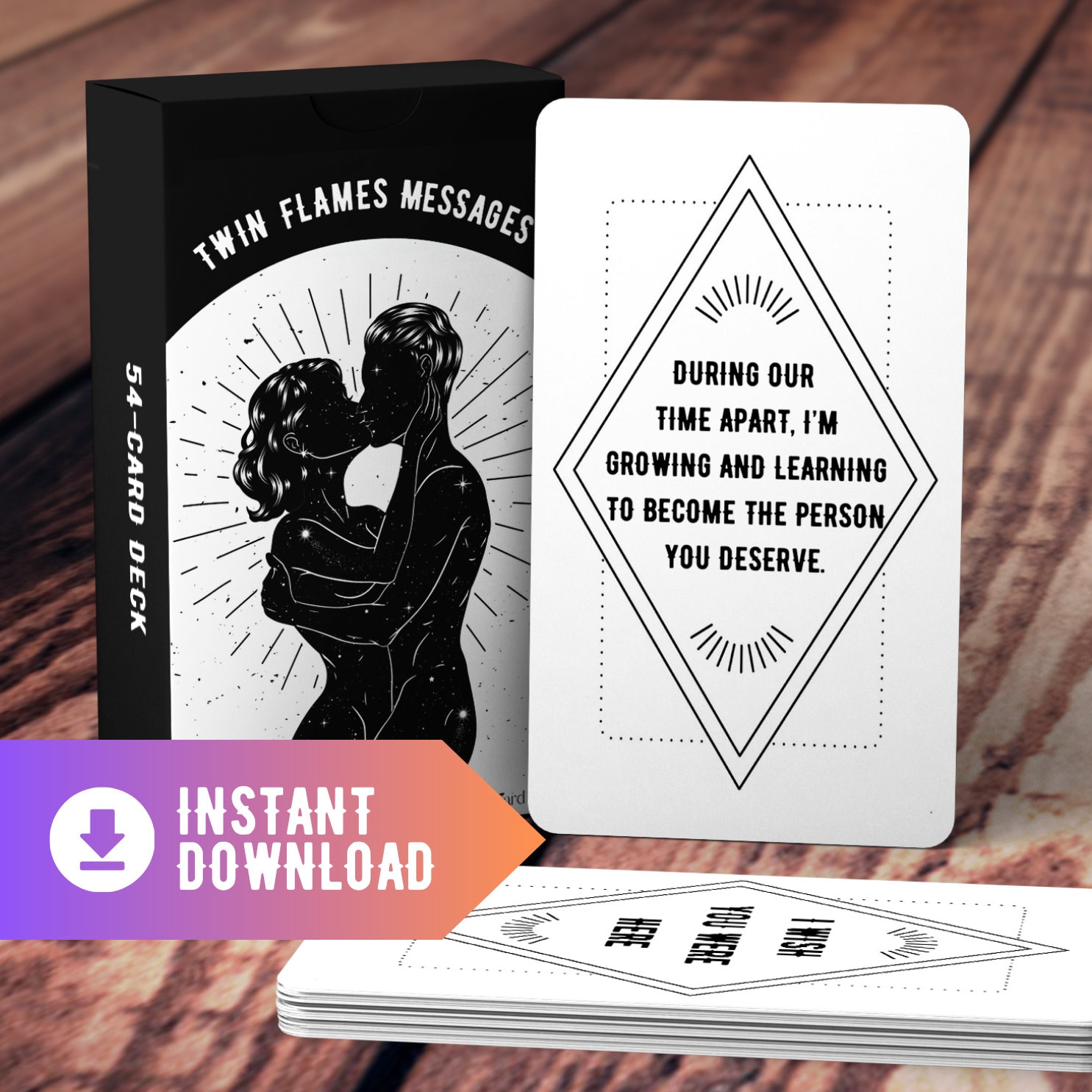 Twin Flame Messages Oracle Cards: Psychic Love Readings (instant