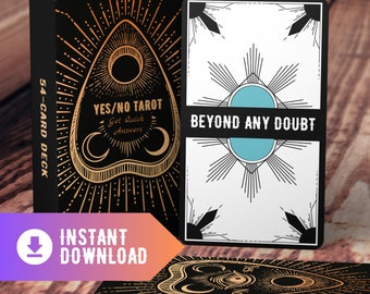 Yes/No Tarot Cards - Should you? Will you? Is he? Get Quick Answers to Specific Questions with this Printable Oracle Deck / INSTANT DOWNLOAD