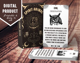 Spirit Messages Oracle Cards Printable Deck With Guidance | Etsy