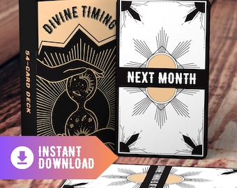 Divine Timing Oracle Cards - When? Get Quick Answers to Time Related Questions with this Printable Oracle Deck / INSTANT DOWNLOAD