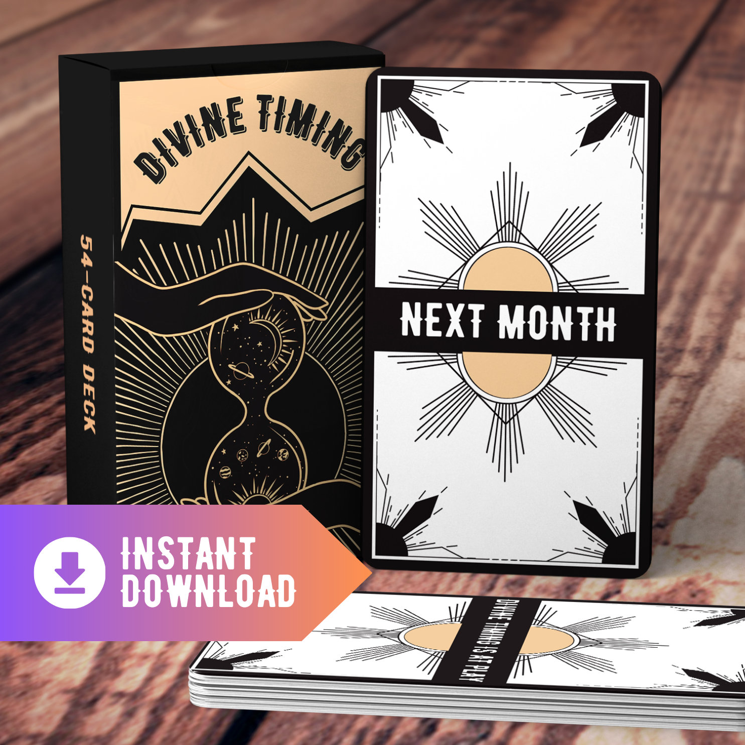 Divine Timing Oracle Cards: 54-card Printable Deck (instant