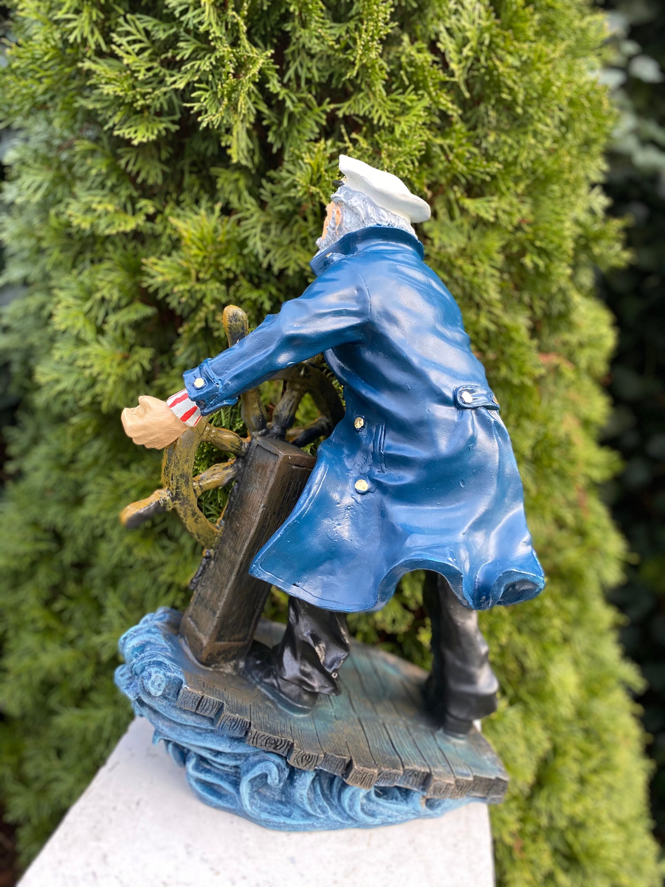 Sea Captain Statue Vintage Fisherman High Quality Resin Etsy