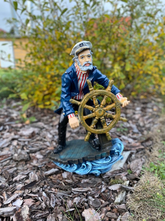 Sea Captain Statue Vintage Fisherman High Quality Resin Etsy