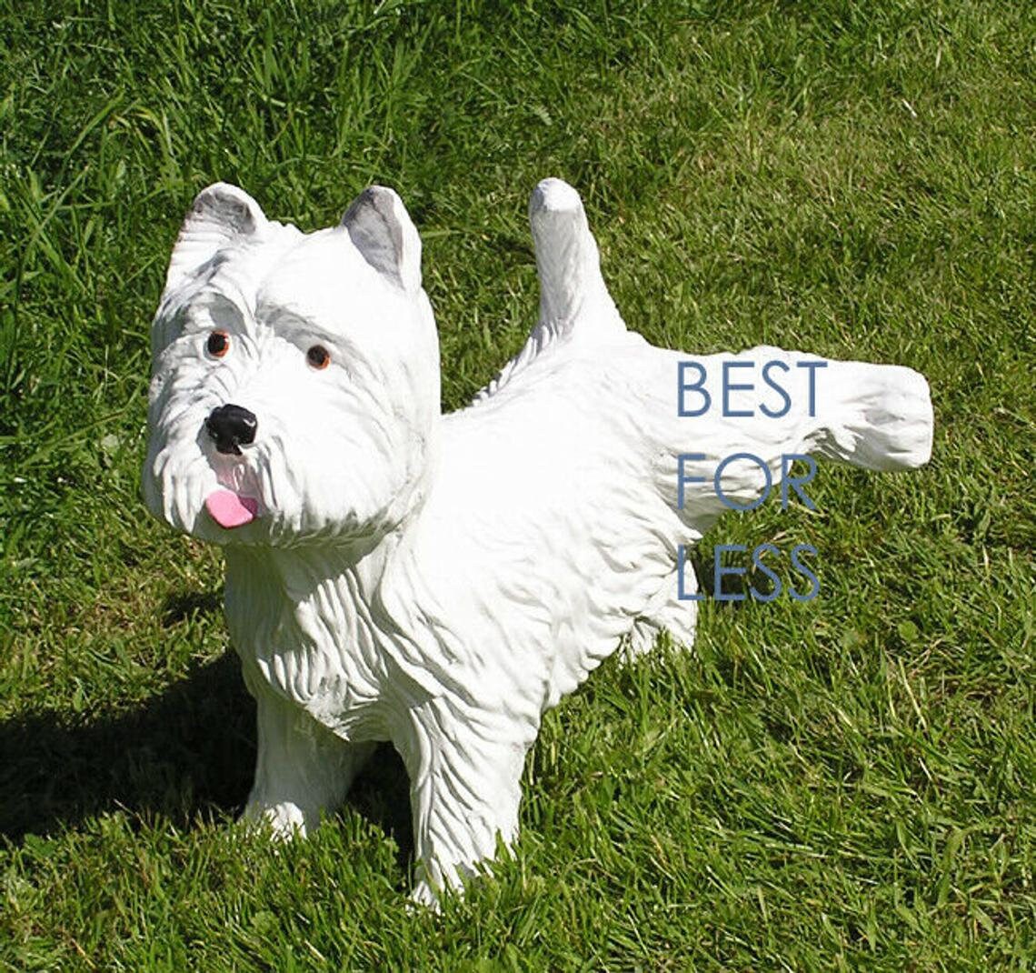 West Highland Terrier Resin Statue Large Toy Dog Sculpture Etsy