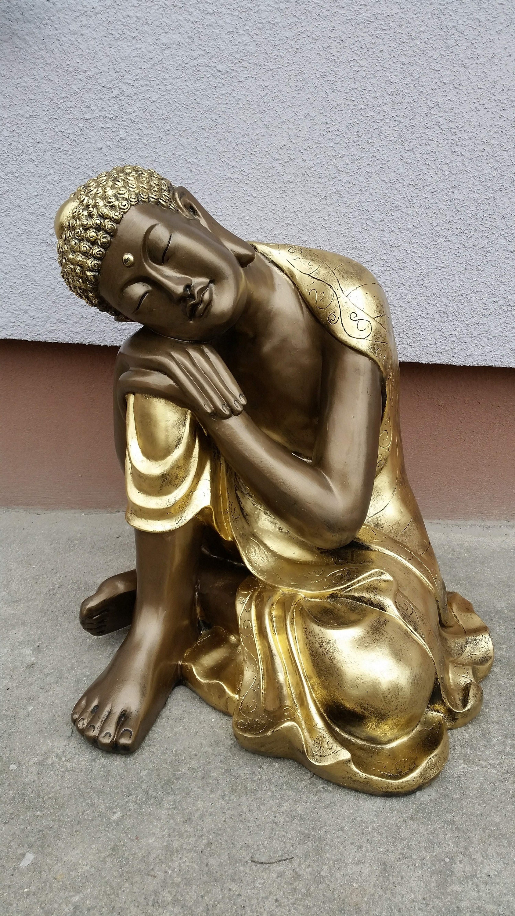 Buddha Statue Resin Buddha Sculpture Outdoor Statue Korean Etsy