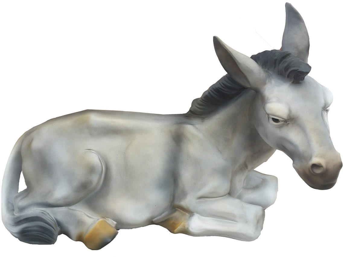 resin donkey statue