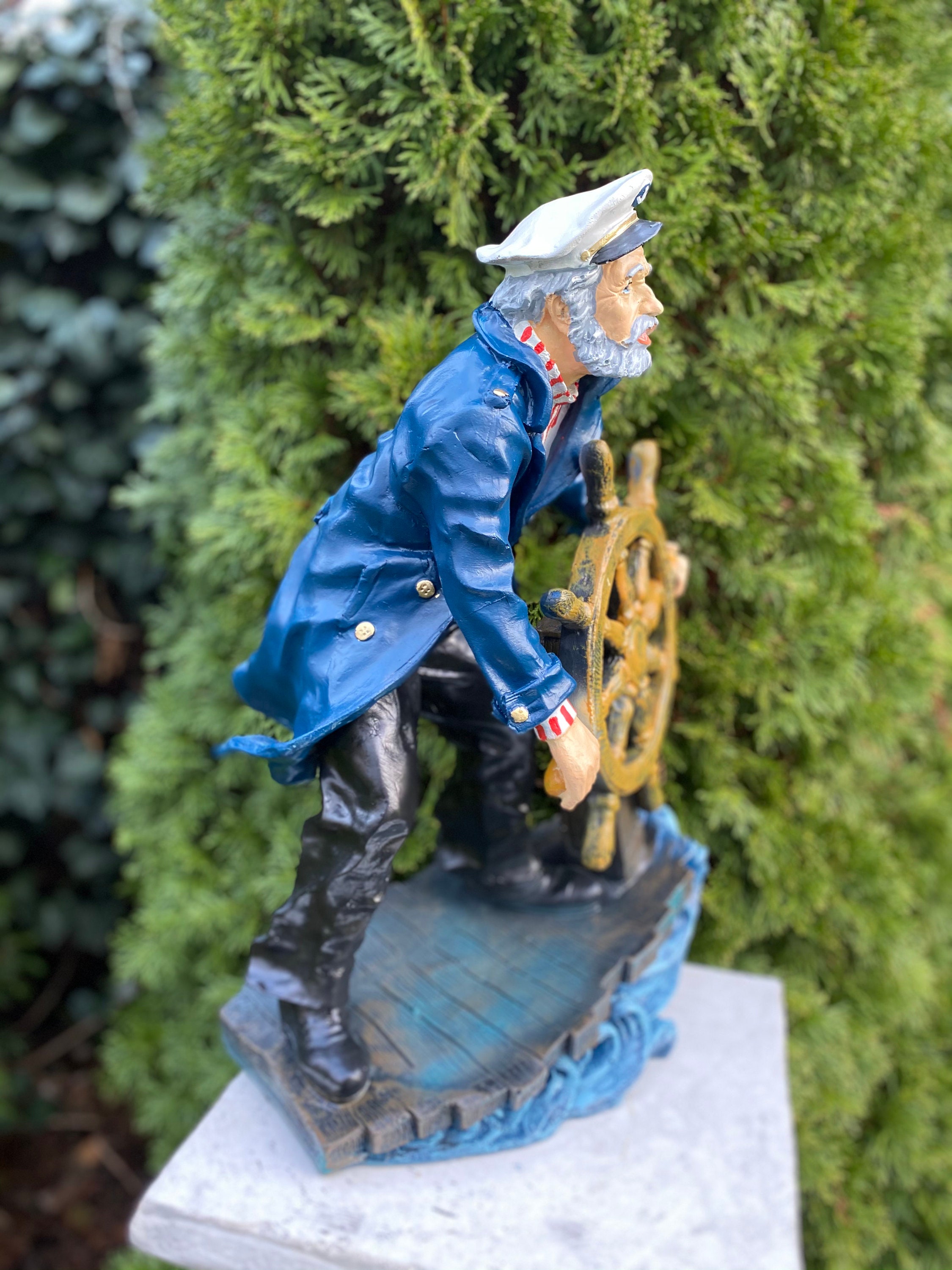 Sea Captain Statue Vintage Fisherman High Quality Resin Etsy