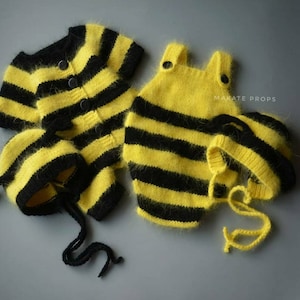 Pre order Newborn knitted outfit bee Prop Newborn Bee knitted costume Newborn outfit Bee outfit for Newborn Photography prop Baby costume