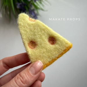 Felted Cheese props Needle Felted Food, Felting Play Food, Felted Breakfast, Felting Toy, newborn imitation food Holiday Gift