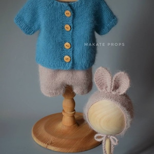 Pre order Knitted bunny peter newborn bunny outfit props newborn peter bunny suit for newborn gift idea knitted easter bunny
