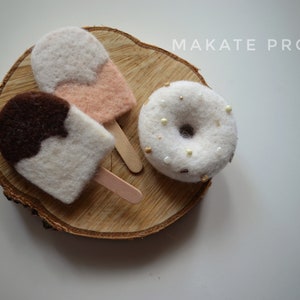 newborn felted newborn wool ice cream props felted toy newborn felted food newborn props felted toy props newborn