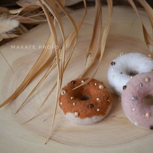 Newborn felted donuts newborn wool cupcake props felted toy newborn felted food newborn props felted toy props newborn